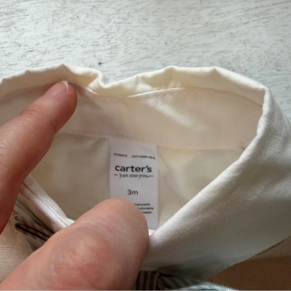 NWT Carters Formal Church Even Outfit Bow‎ Tie Vest Shorts 3 Month Cream
